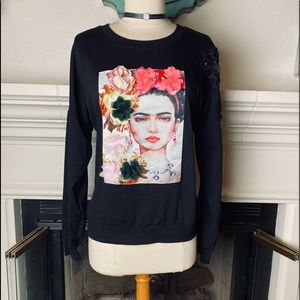 New fashion/embellished black sweater